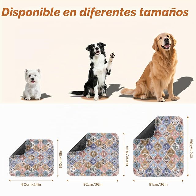 Foto 8 de 8 de Gimars 2 Unidades 50 x 60 cm Empapadores Reutilizables para Perros