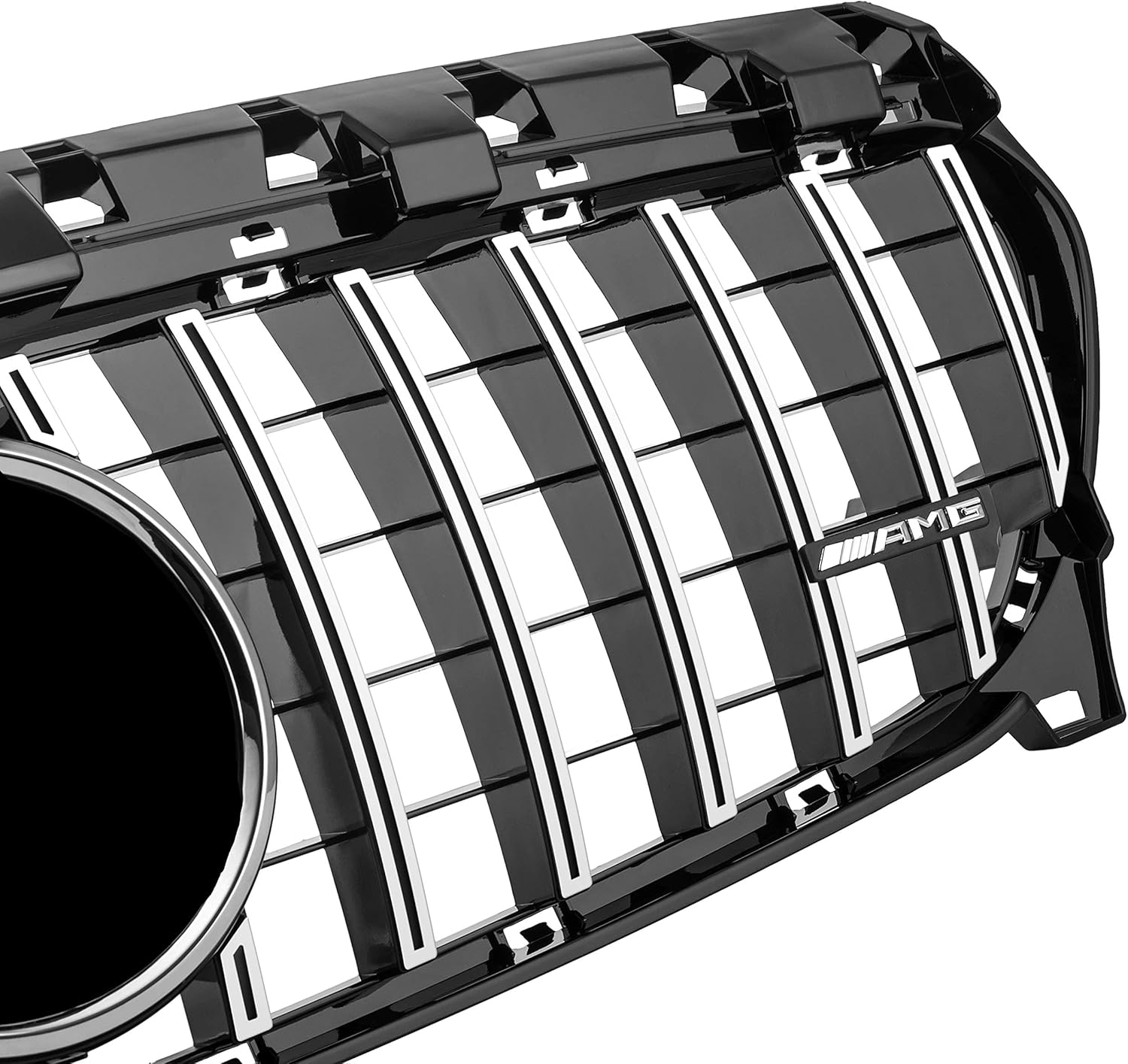 Fanchants GT R Style Front Radiator Grille for 2013-2019 Mercedes-Benz CLA W117 CLA 180, 200, 220, 250, 45 AMG (Black)