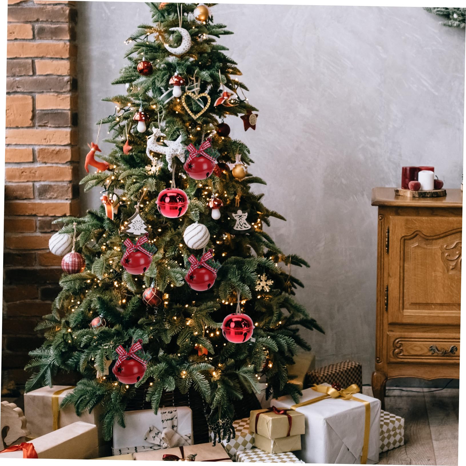 ABOOFAN 3 Set Campane Di Natale Decorazioni Fiocchi Di Natale Pendenti Natalizi Ciondolo Natalizio Ciondoli Campanelli Natalizi Fai Da Te Campane Adorabili Ferro Da Stiro 20 Pezzi * 3