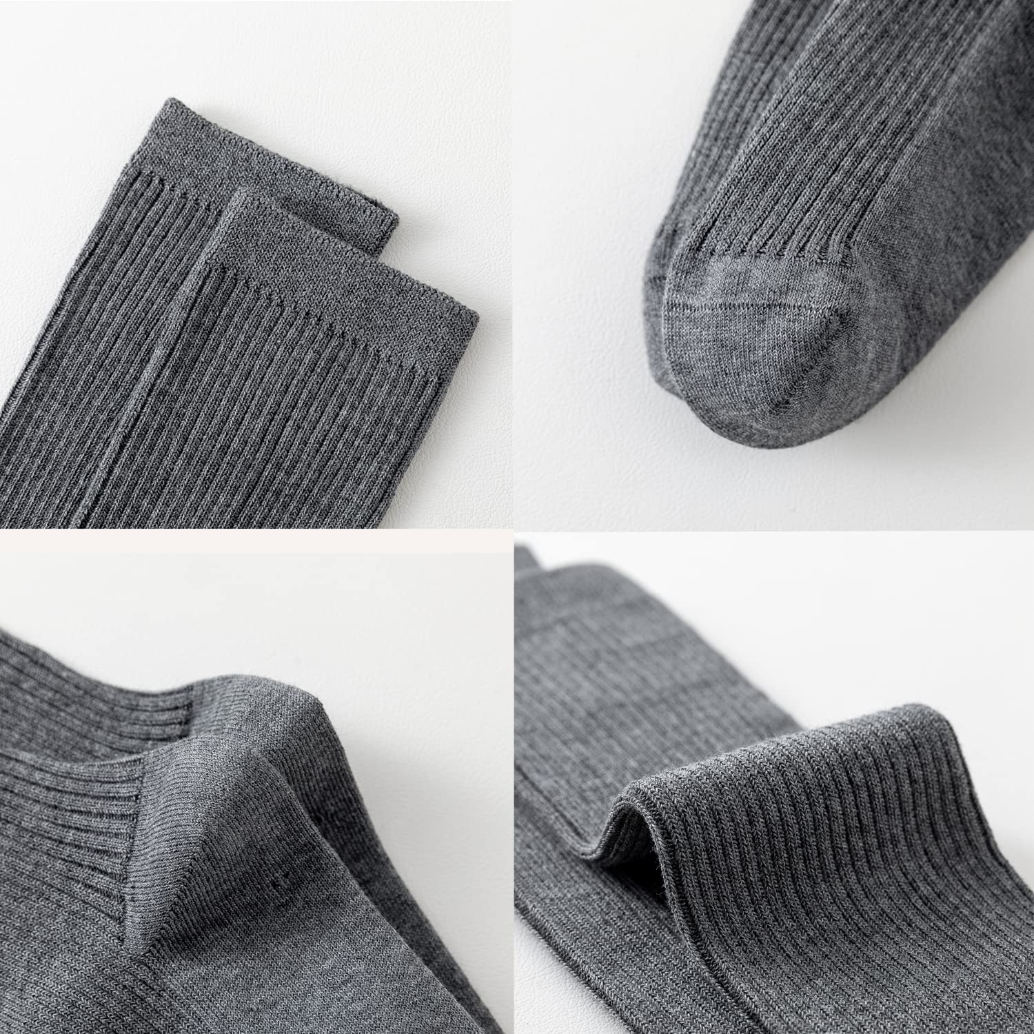 Marchare Mädchen Kniestrümpfe Kinder Jungen Schuluniform nahtlose Baumwollsocken Strümpfe Weiß Schwarz Grau 3/6er Pack