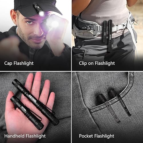 Miniatura 6 de Mini linterna táctica con LED de la marca Hatori con baterías AAA