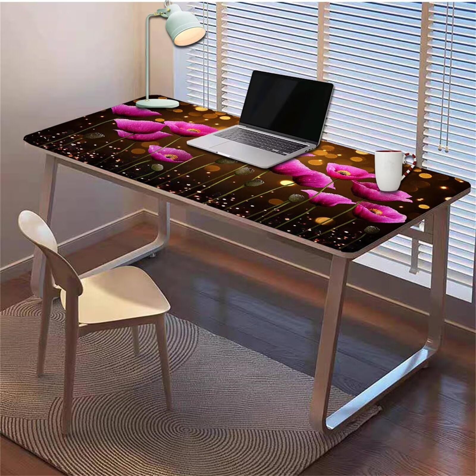 Gamingowa podkładka pod mysz 1200 x 600 x 3 mm, XXL, wodoszczelna, odporna na ścieranie, z przyszytymi krawędziami, podkładka na biurko, poprawia prędkość i precyzję pod laptopa, komputer, wzór