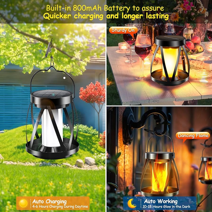 ライト・ランタン a_stand_www asimocrafts pastime what we Amazon.com: Garpar Solar Flickering Flame Lanterns Outdoor