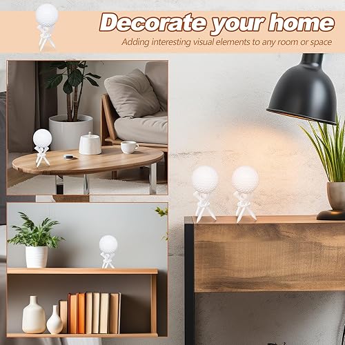 Miniatura 4 de Gemscream 1 soporte de exhibición de pelotas de golf acrílicas, trípode para pelotas de golf, soporte de exhibición de pelotas de golf para