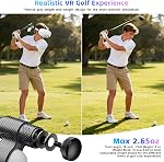 VR Golf Club Attachment Compatible with Meta Quest 3/3S, Golf Simulator with Double Lock, Non-Slip Grip, Precision Tracking & Adjustable Weight, VR Accessories for Right Controller