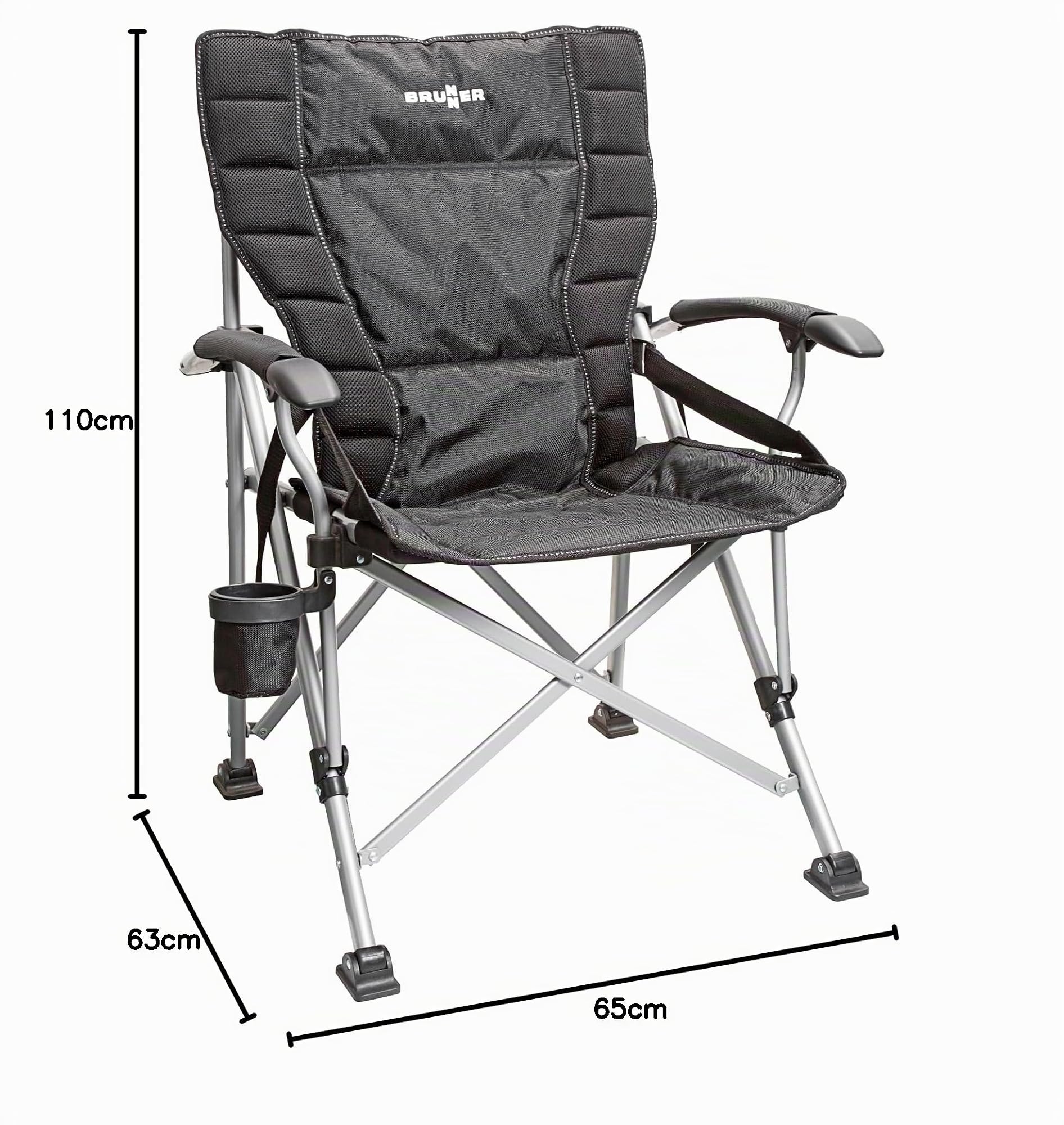 BRUNNER Raptor XL Faltstuhl Black 2021 Campingstuhl
