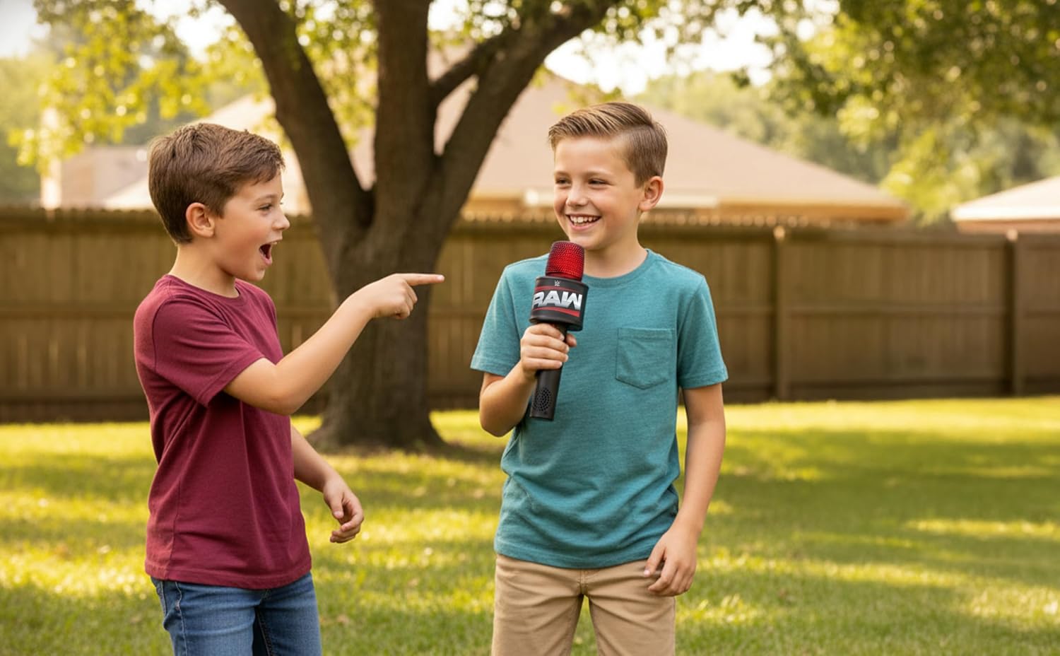 eKids WWE Smack Talk Microphone Toy with Built-in Music and Sound Effects, for Fans of WWE Toys