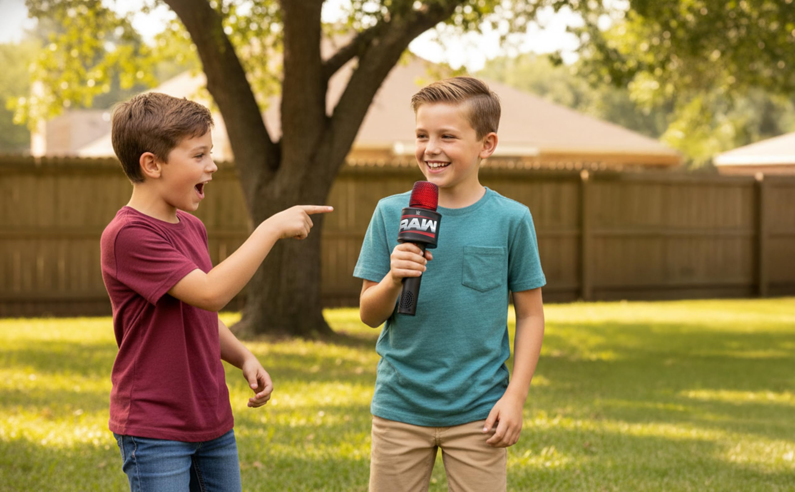 eKids WWE Smack Talk Microphone Toy with Built-in Music and Sound Effects for WWE Toys Fans - Image 3