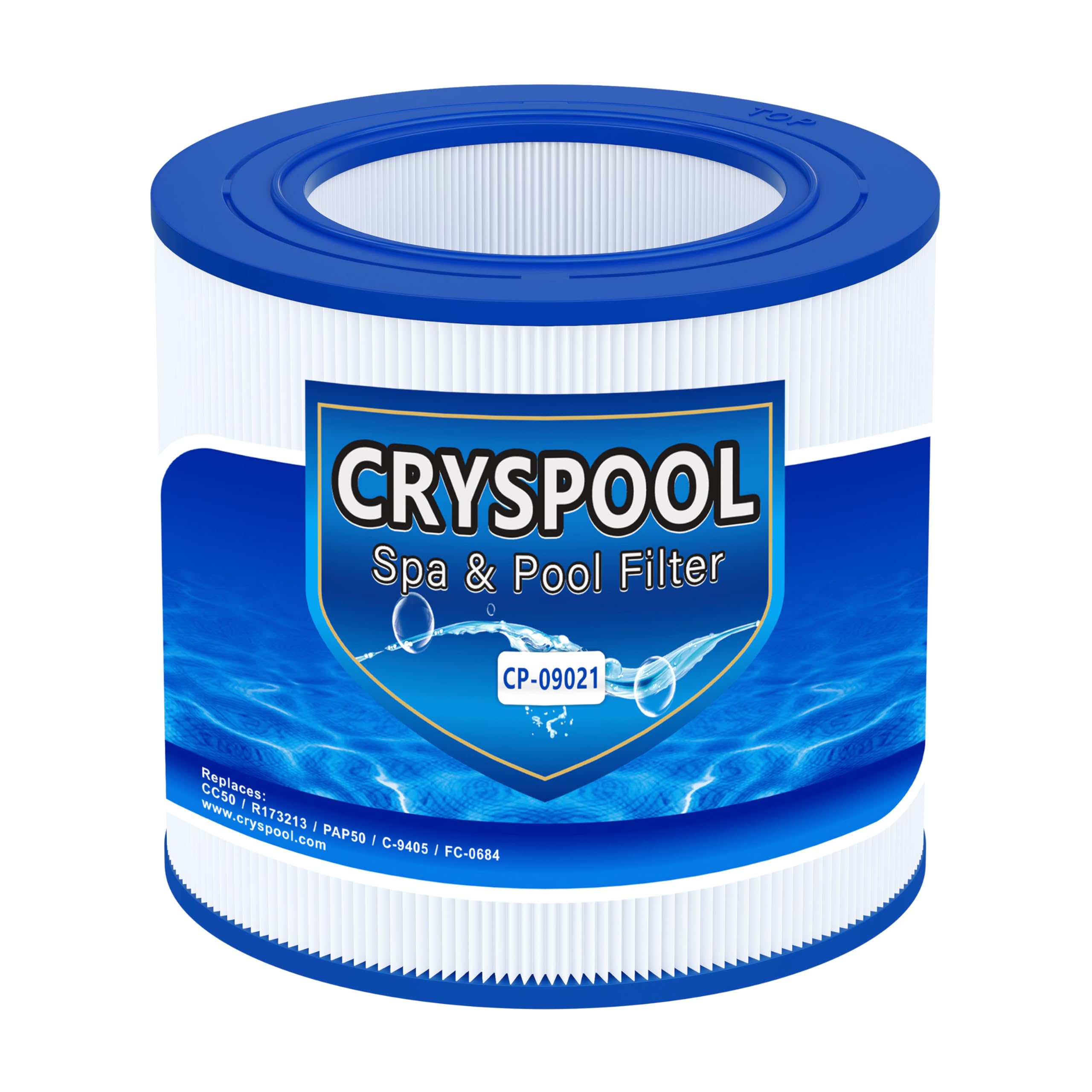 Photo 1 of Cryspool® 09021 Filter Compatible with Clean & Clear 50, PAP50, R173213, C-9405, FC-0684, 59054000, 50 Sq. Ft Pool Filter Cartridge, 1 Pack