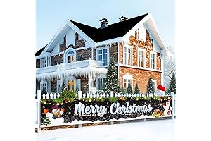 Outdoor Christmas Decorations - Large Merry Christmas Banner for Outdoor Indoor Yard...