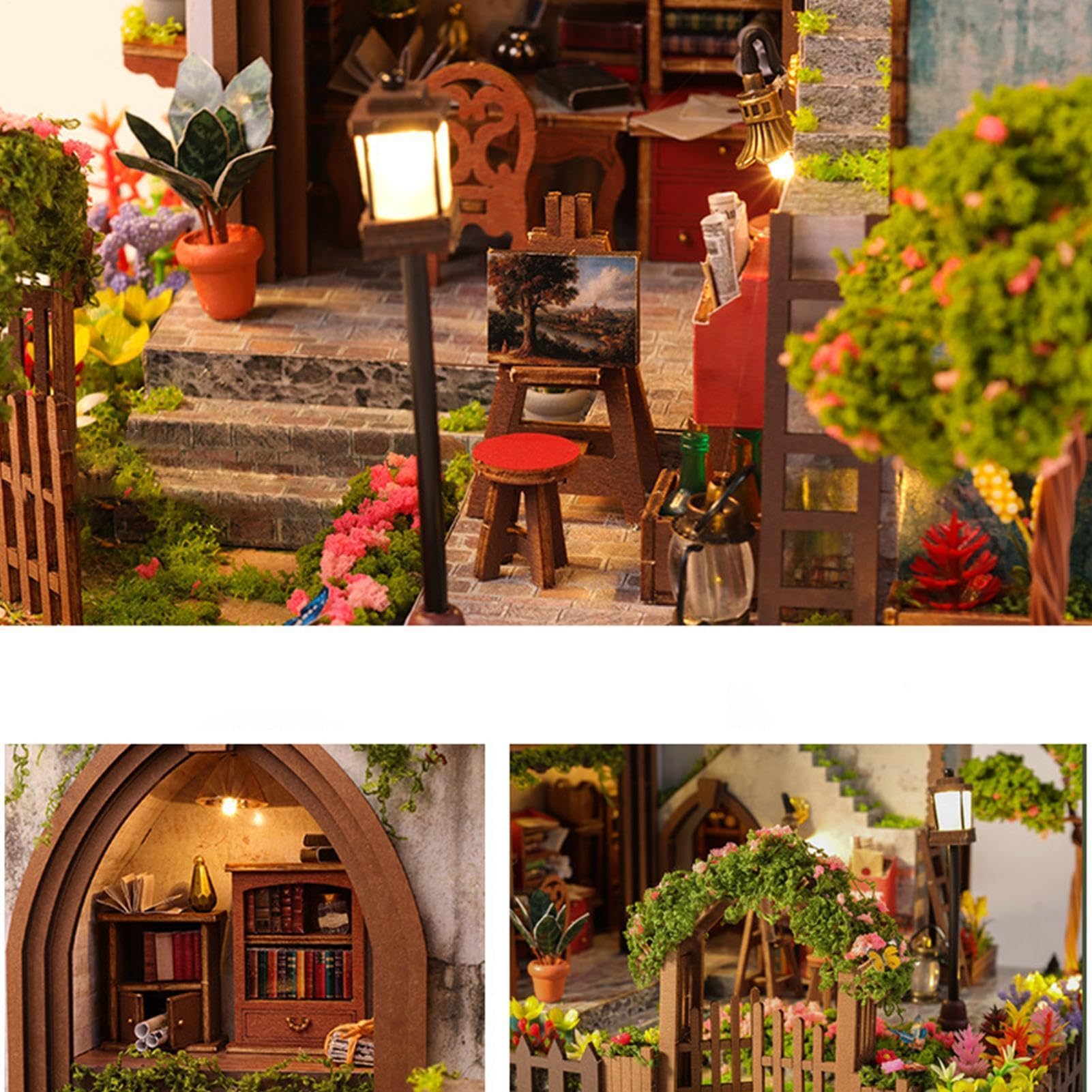 Kit Casa in Miniatura per Adulti Luce Calda Realistica Creativa in Legno