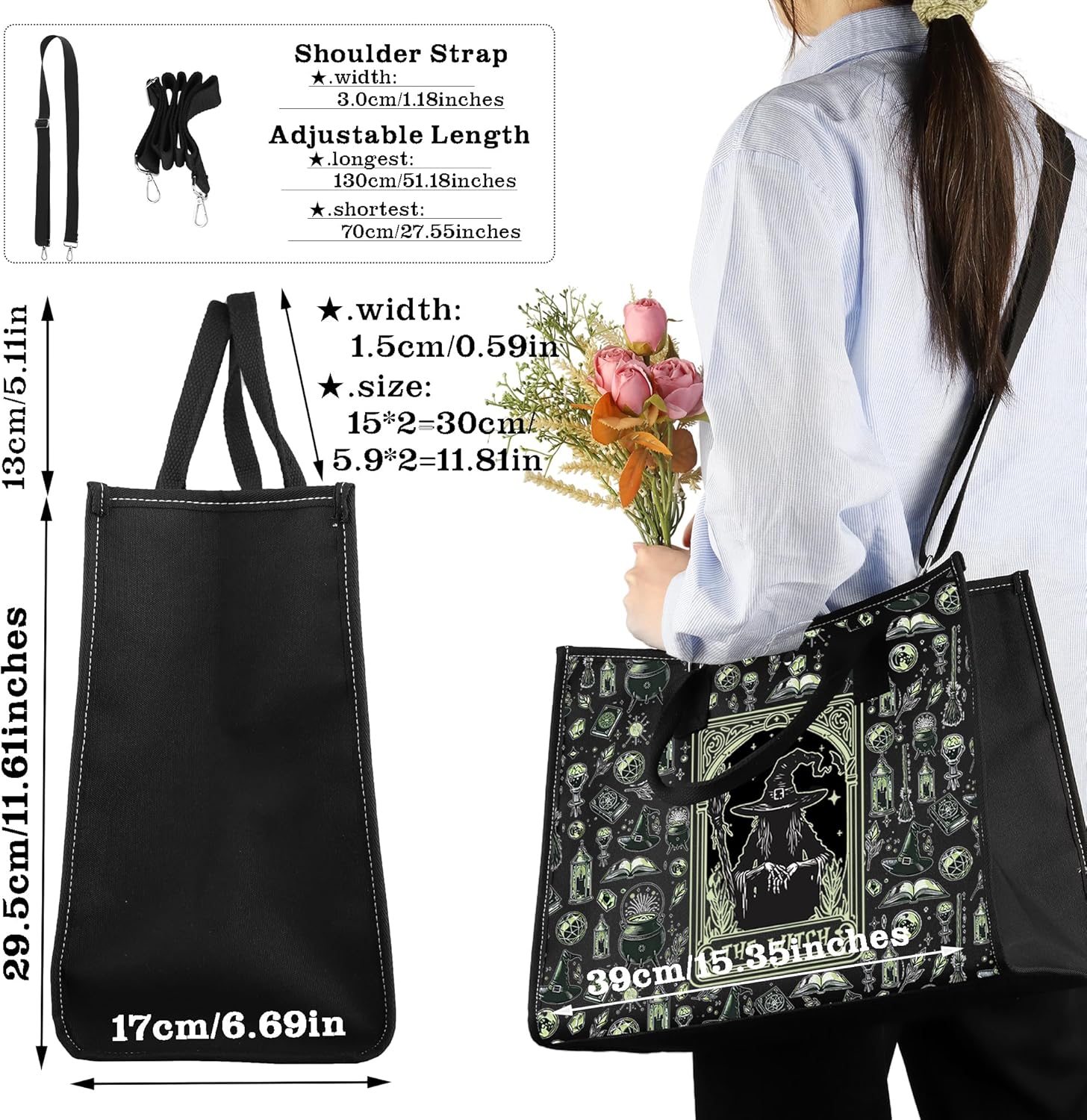 CMNIM Witch Gift Ideas Witchy Mini Crossbody Bag Witch Theme Gifts Witchcraft Gifts Wiccans Inspired Cell Phone Wallet