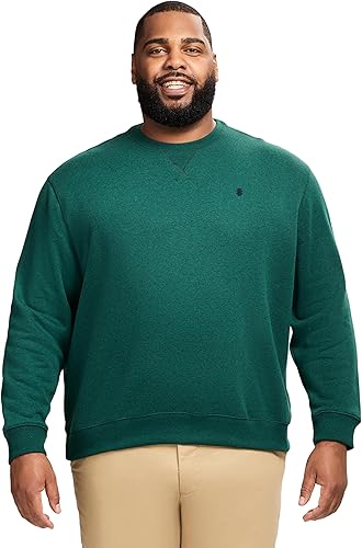IZOD Men's Big and Tall Advantage Performance Crewneck Fleece Pullover Sweatshir