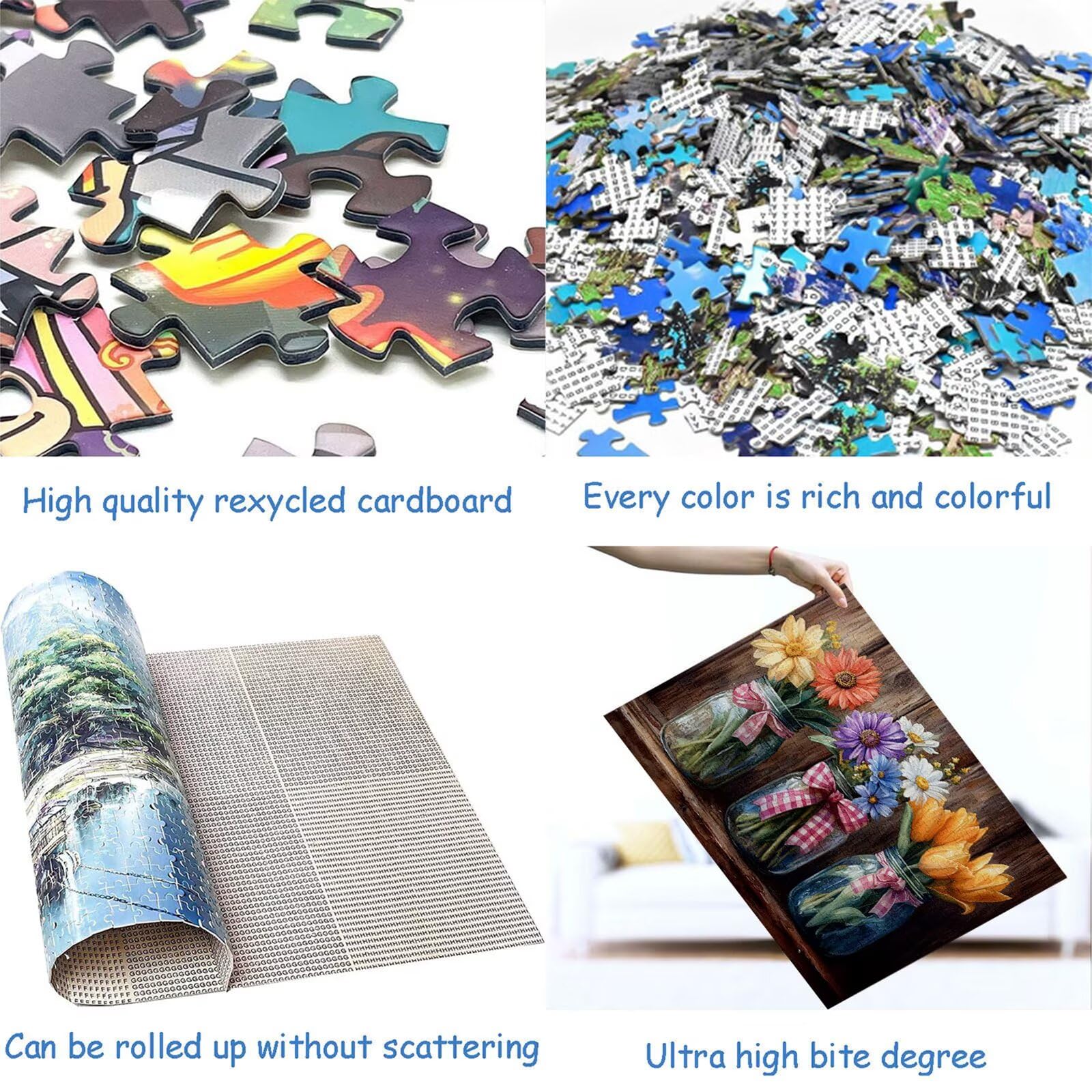 Puzzle 4000 elementów kwiaty puzzle dla dorosłych wazon 141 x 87 cm unikalne rzemiosło klasyczne 3D drewniana układanka do rodzinnych gier biznesowych, układanka do samodzielnego wykonania nawet do