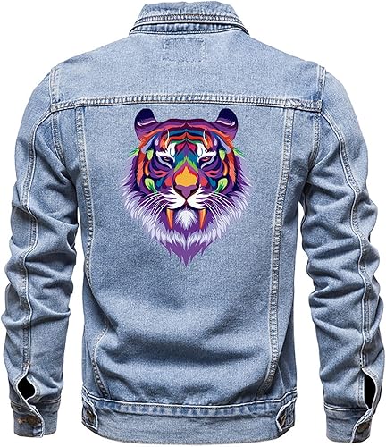 Vista 36 de 12 calcomanías termoadhesivas para planchar de león de tigre, ropa de transferencia de calor, camisetas, parches de animales, calcomanías