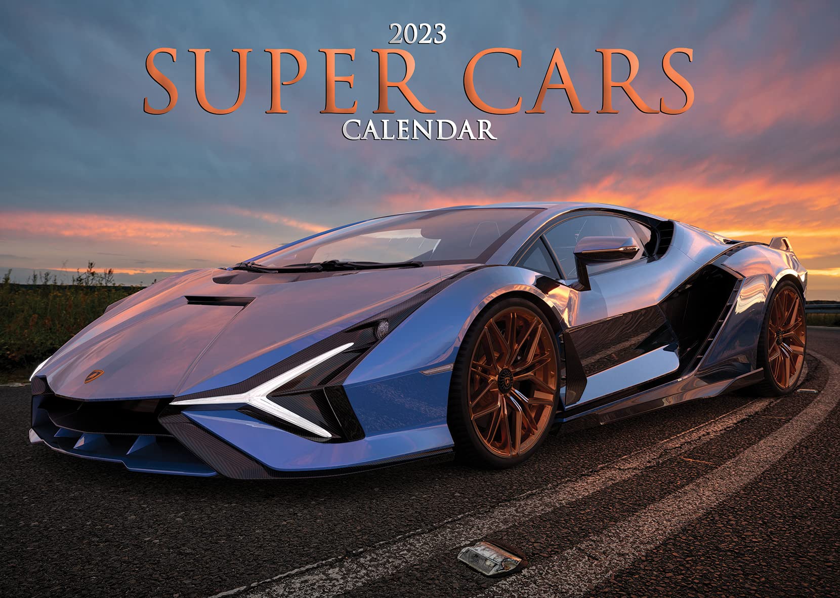 Hollywood Idols Super Cars 2023 A3 Auto Collection Wirobound Wall Calendar The Perfect Xmas or Birthday Gift