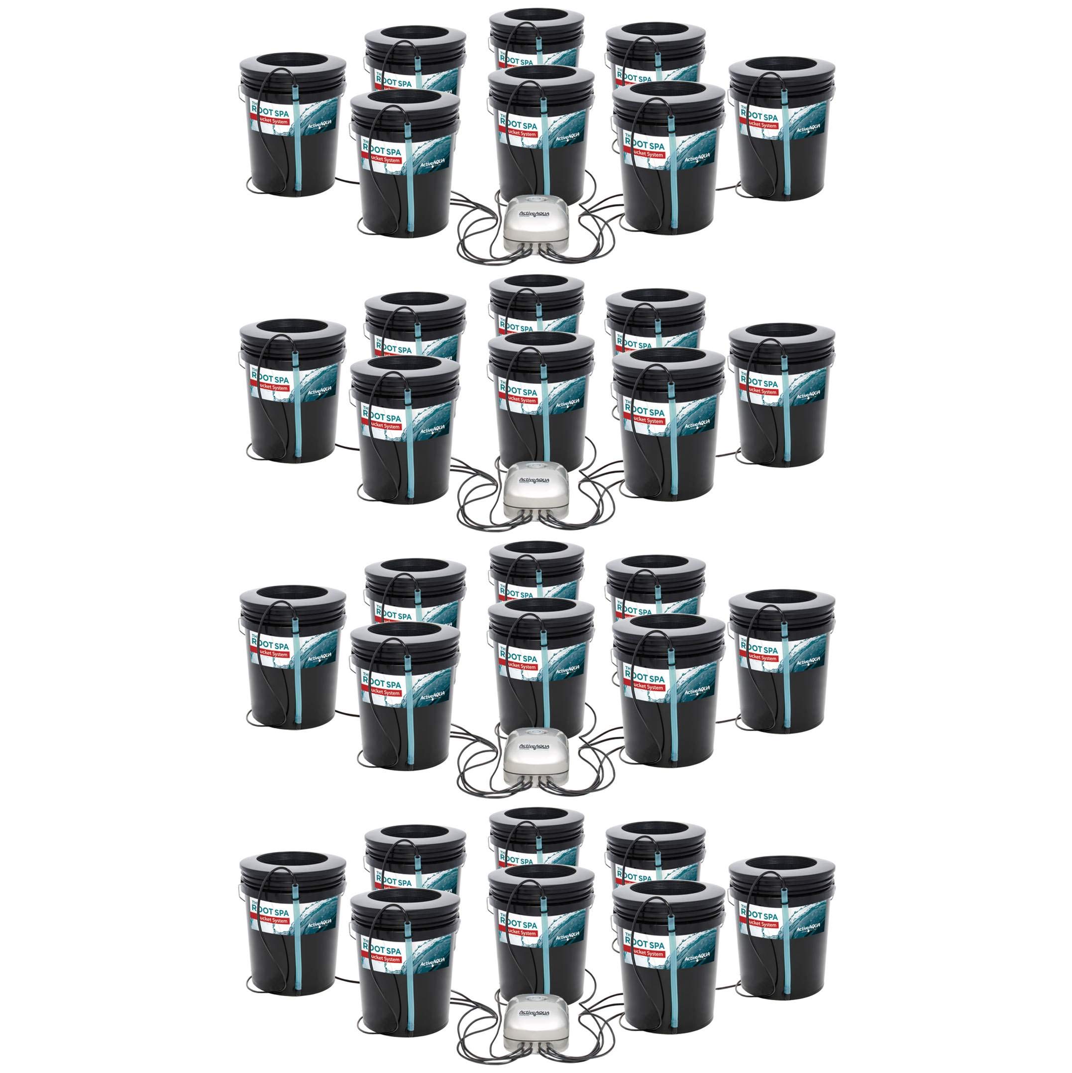 Active Aqua Root Spa 5-Gallon 8-Bucket Deep Water Culture System (4 Pack)
