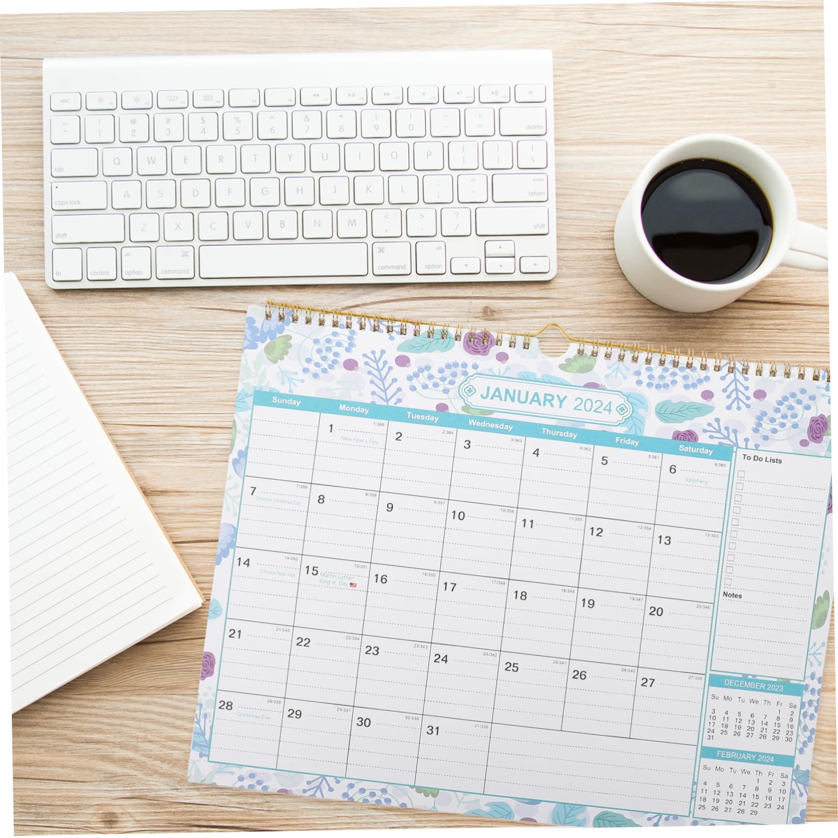 Tofficu 4stücke Hängender Monatskalender Für Zuhause Und Büro Monate Englischer Wandkalender Mit Klaren Druckseiten Für Notizen Feiertage Und Planung Vielseitig Einsetzbar Für Schule
