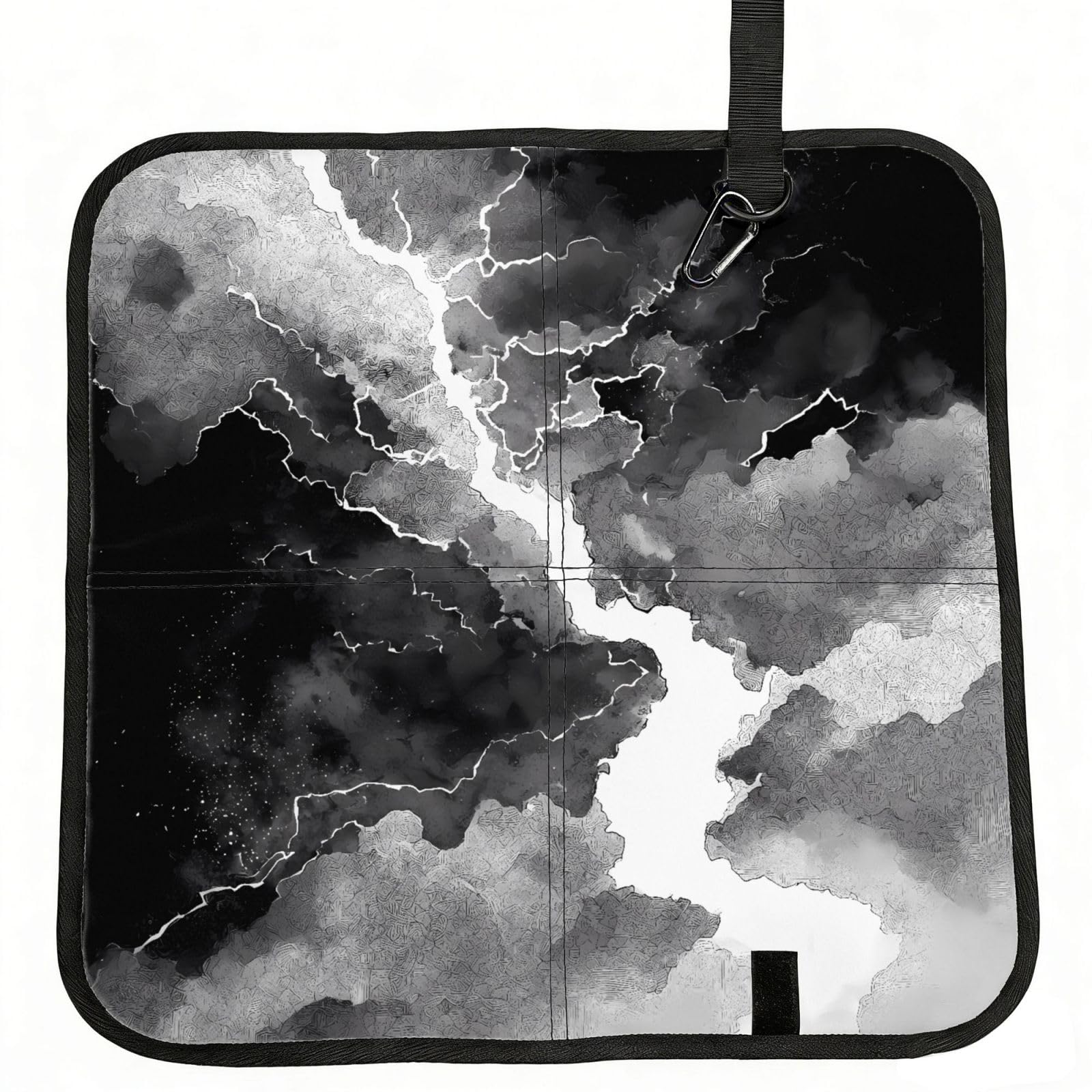 WBQLSL Colorless River Foldable Seat Cushion - Portable Stadium Pad with Carabiner for Camping Hiking Picnic Beach
