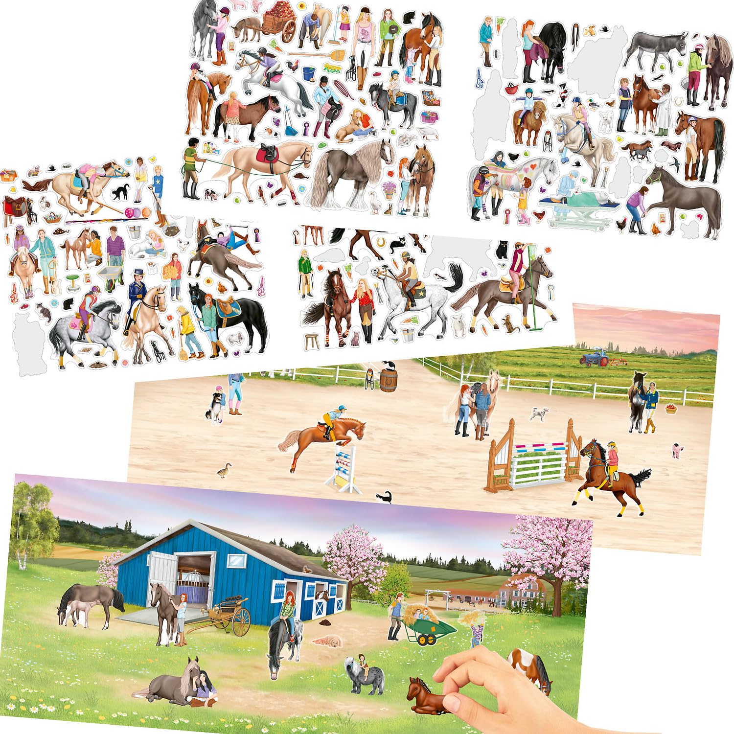 Depesche 13586 Create Your Happy Horses Sticker Book with 24 Background Pages for Creating Your Own Horse Worlds Includes 6 Sticker Sheets - Image 2