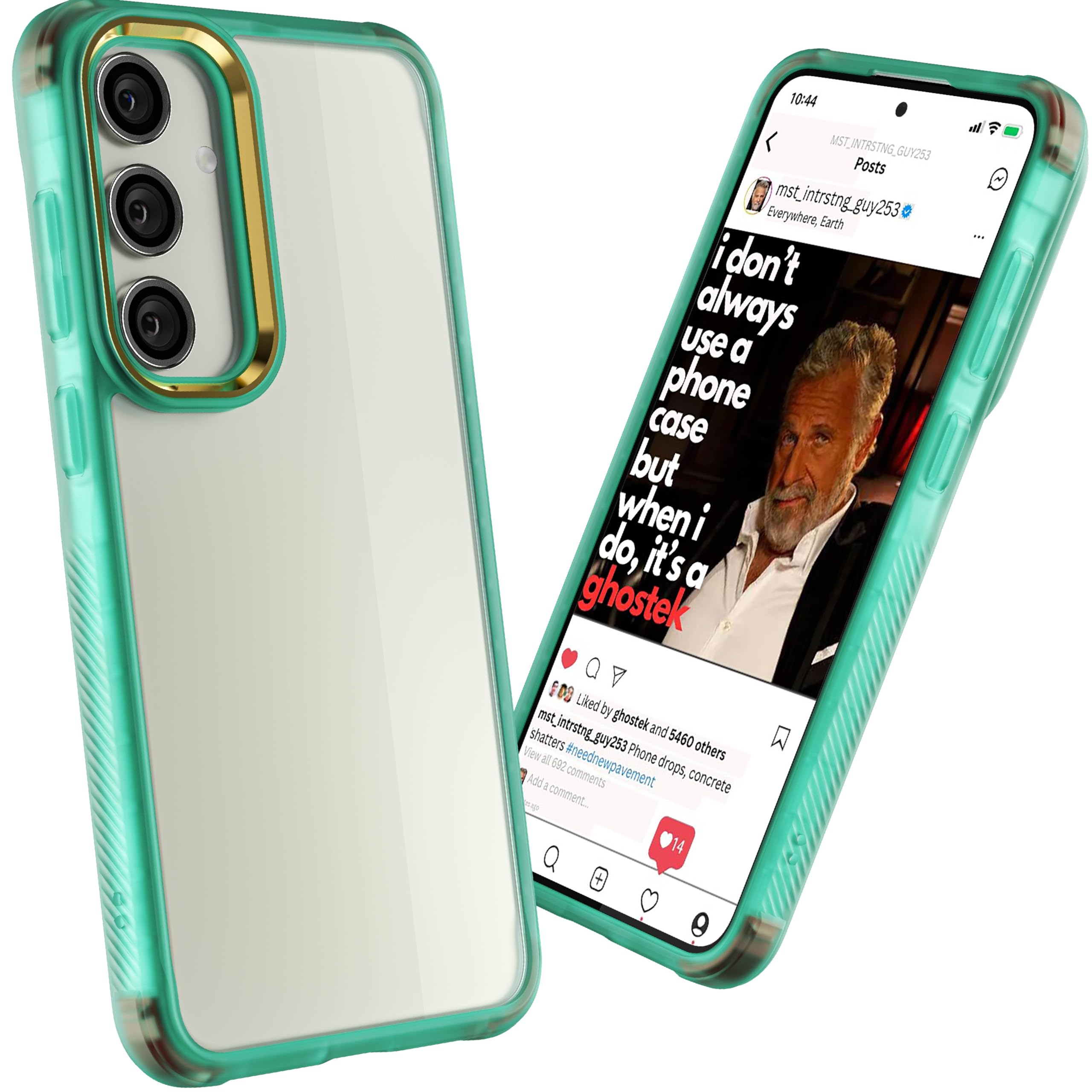 Ghostek Covert - Funda transparente para teléfono Galaxy S24 Plus con protección de grado militar a prueba de golpes, agarre antideslizante, funda protectora de silicona diseñada para Samsung Galaxy