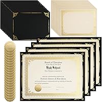 Vista 1 de Fainne El kit de 50 juegos de certificados incluye 50 soportes para certificados de 9.5 x 12 pulgadas, 50 papeles de tamaño carta, 50 piezas