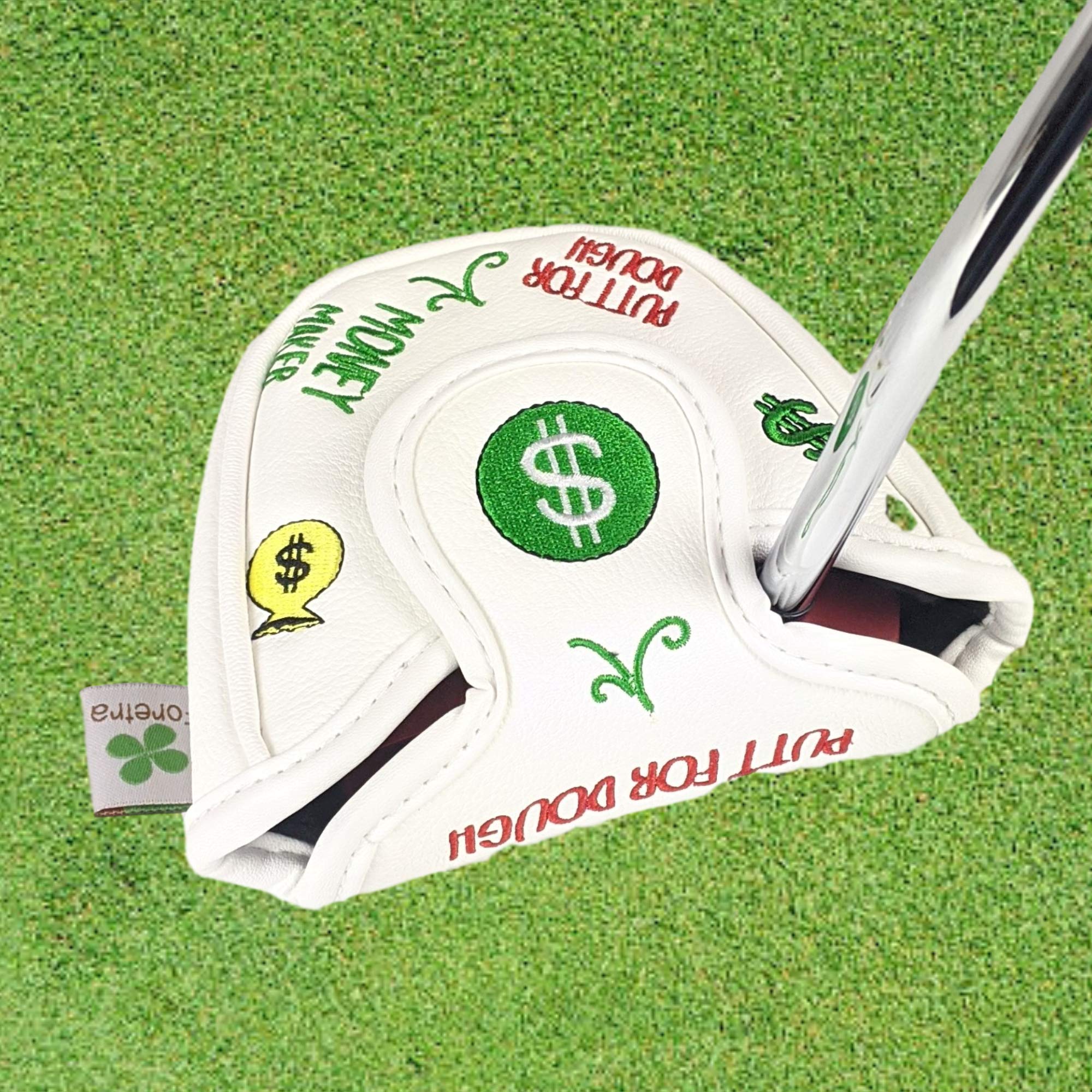 Foretra WeiÃŸ Putterhaube - Golfschlägerhaube mit Magnetverschluss - PU-Leder - Exklusives Stickmuster - Scotty Cameron, Odyssey, Taylormade, Ping