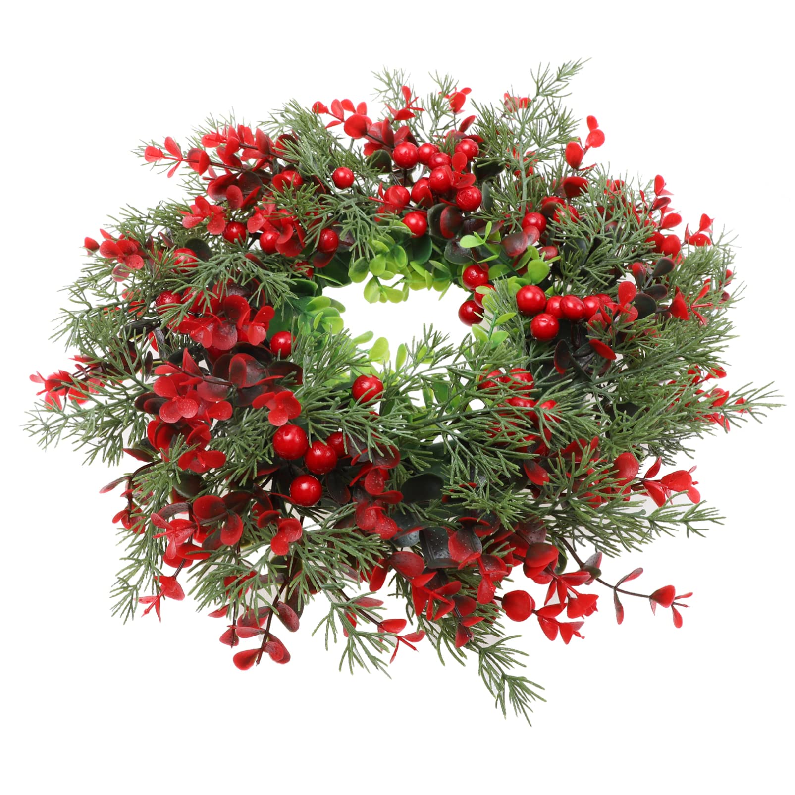 VALICLUD Weihnachtskranz Tannenkranz Türkranz Beerenkranz: Weihnachten Kranz Beeren Girlande Winterkranz Dekokranz Adventskranz Christbaumschmuck Türschild Deko Türdeko Weihnachtsdekoration