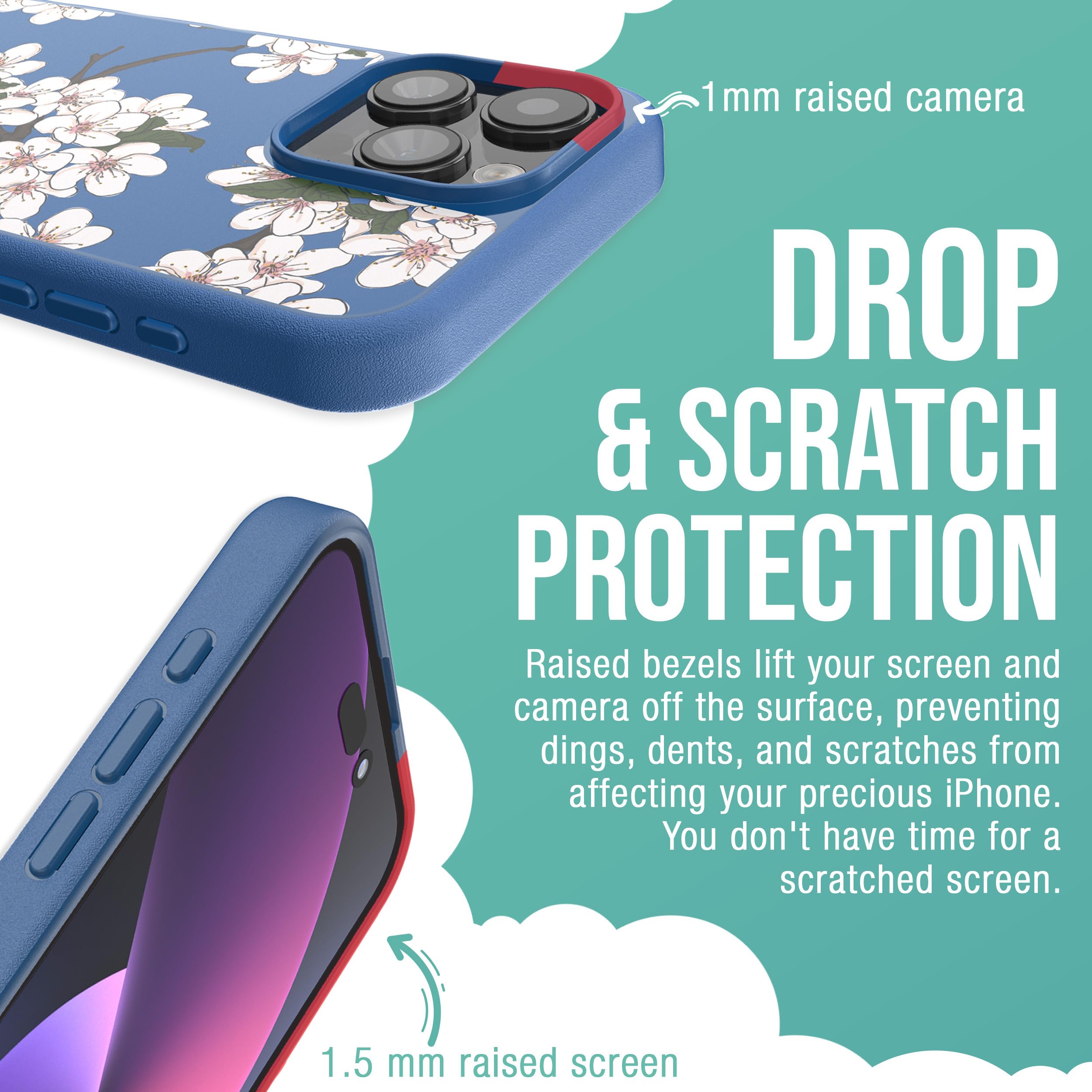 Smartish® Custodia magnetica per iPhone 15 Pro Max – Gripmunk compatibile con MagSafe [leggera e protettiva] Cover con impugnatura sottile/sottile con fodera in microfibra per Apple iPhone 15 Pro Max