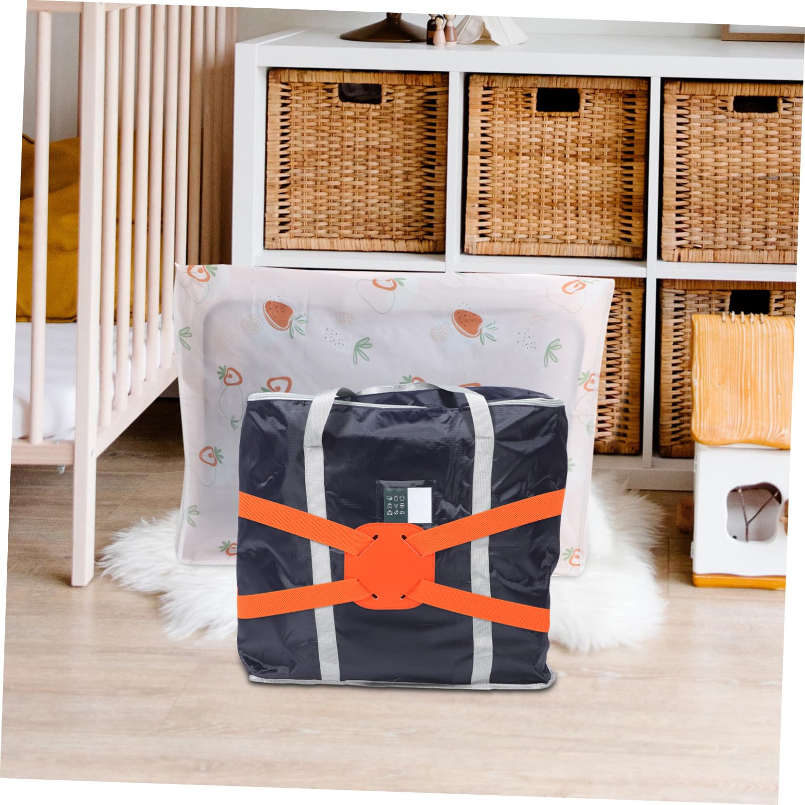 Healvian 4 Piezas Correa de Equipaje Correa de cinturón de Equipaje Accesorio de Viaje Correas de Bolso elástico Maletas Correas de Maleta cinturón de Embalaje de Equipaje páginas Naranja
