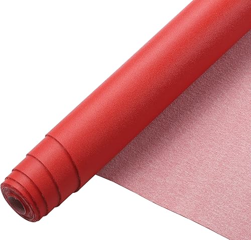 Miniatura 18 de Picheng Sábanas lisas de piel sintética de color sólido de 13.8 x 53 pulgadas, rollo de piel sintética suave muy adecuado para hacer manualidades