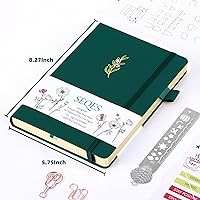 Vista 62 de A5 Bullet Dotted Journal Notebook 160gsm Thick Bleedproof Paper, Lay Flat Binding, 160 Numbered Pages Hard Cover Dot Grid Notebook/Bullet