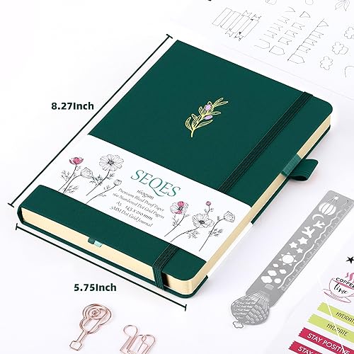 Miniatura 62 de A5 Bullet Dotted Journal Notebook 160gsm Thick Bleedproof Paper, Lay Flat Binding, 160 Numbered Pages Hard Cover Dot Grid Notebook/Bullet