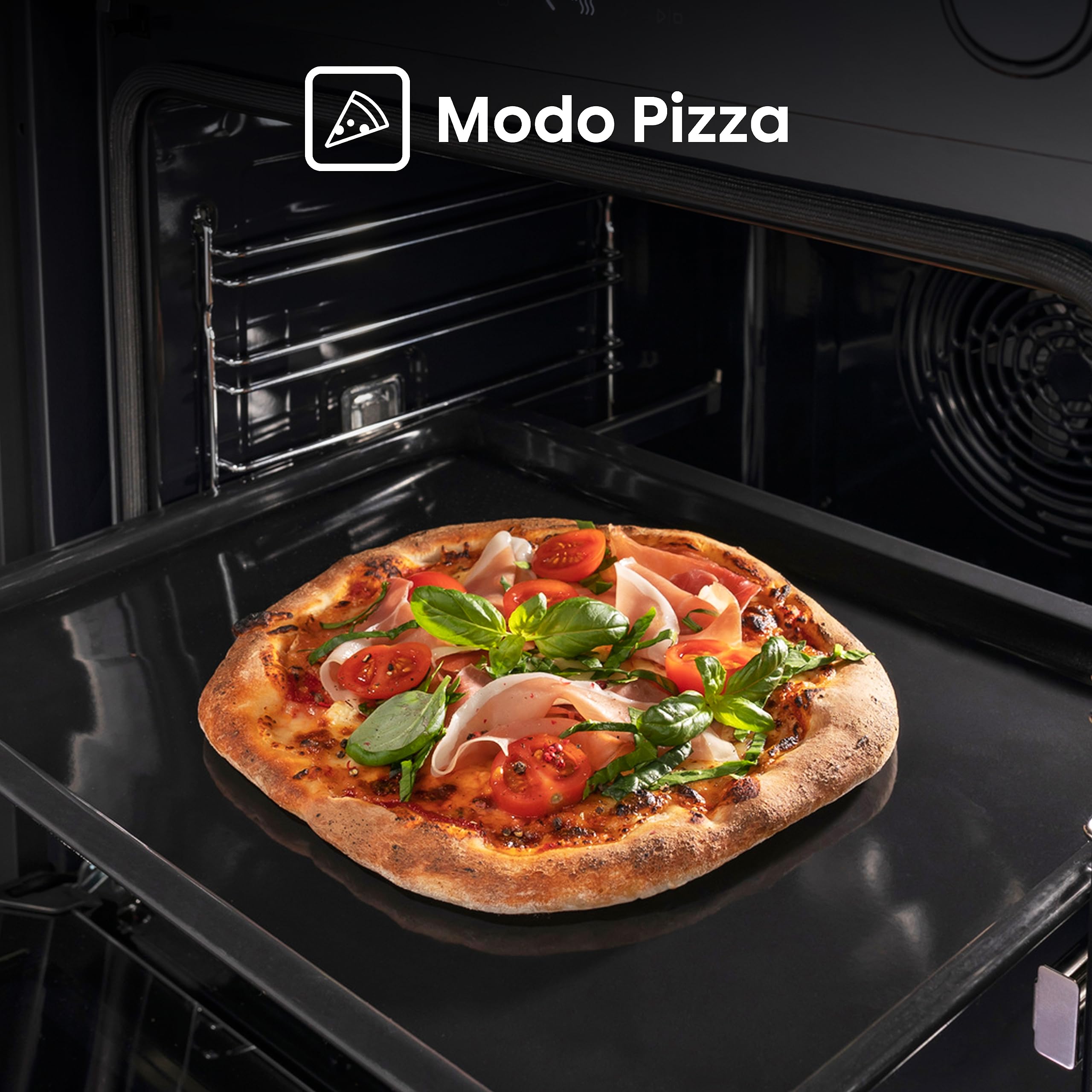 Hisense BSA66346ADBGWIFI- Horno, Even Bake 77L, Cocción Vapor, Limpieza a Vapor, Cocción Simultánea x5, Modo Air Fry, Esmalte Fácil Limpieza, Modo Grill, Eficiencia Energética A+