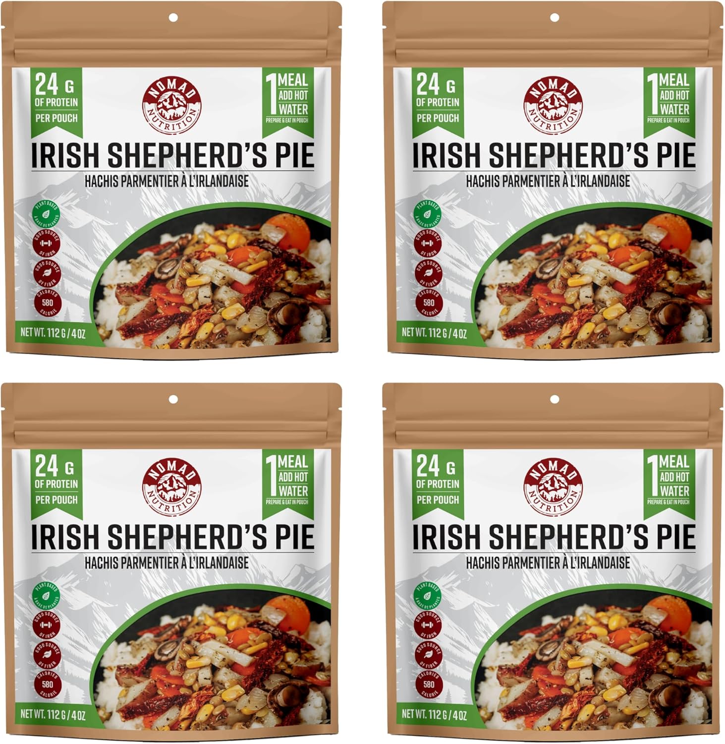Nomad Nutrition – Irish Shepherd’s Pie | High Energy, All Natural Ingredients | Gluten, Dairy & Palm Oil Free | Just Add Boiling Hot Water