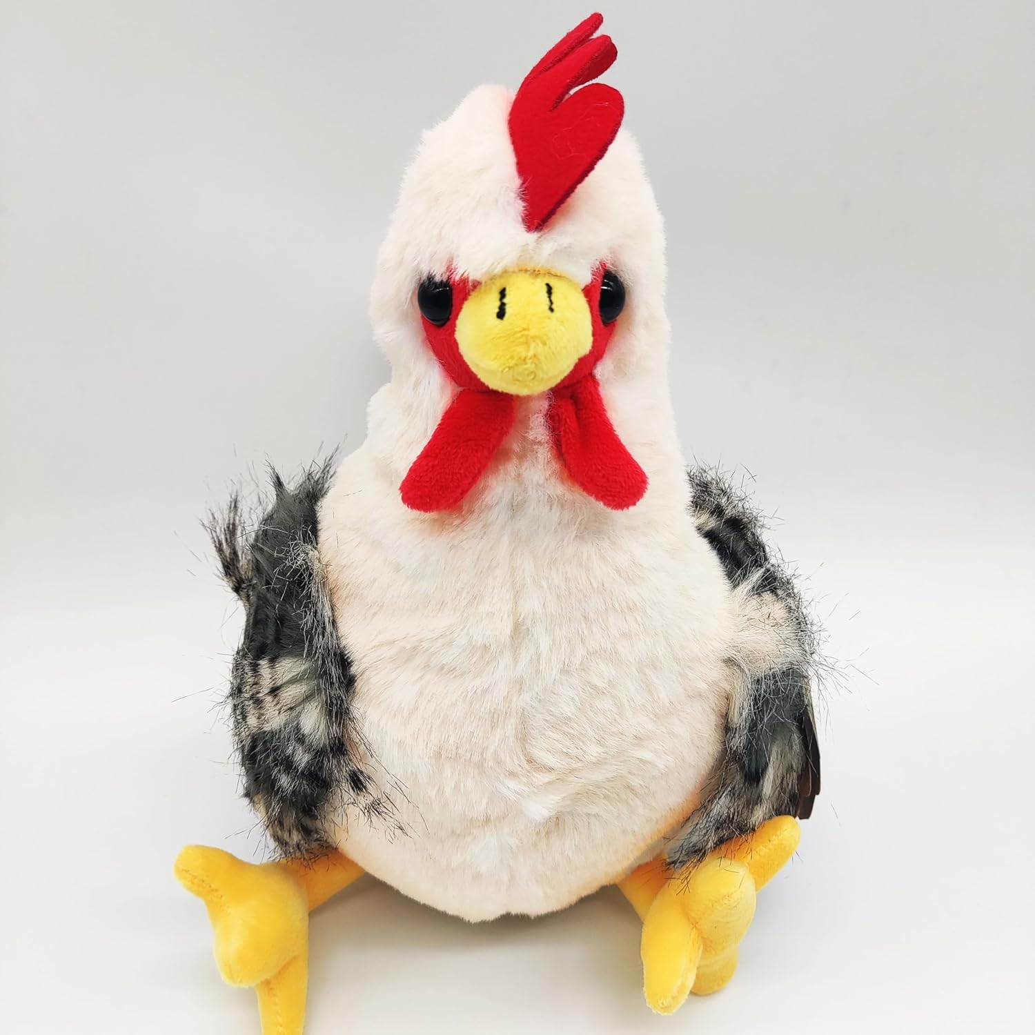 The Petting Zoo Chicken Stuffed Animal Plushie, Gifts for Kids, Wild Onez Barnyard Animals, White Chicken Plush Toy, 12 inches