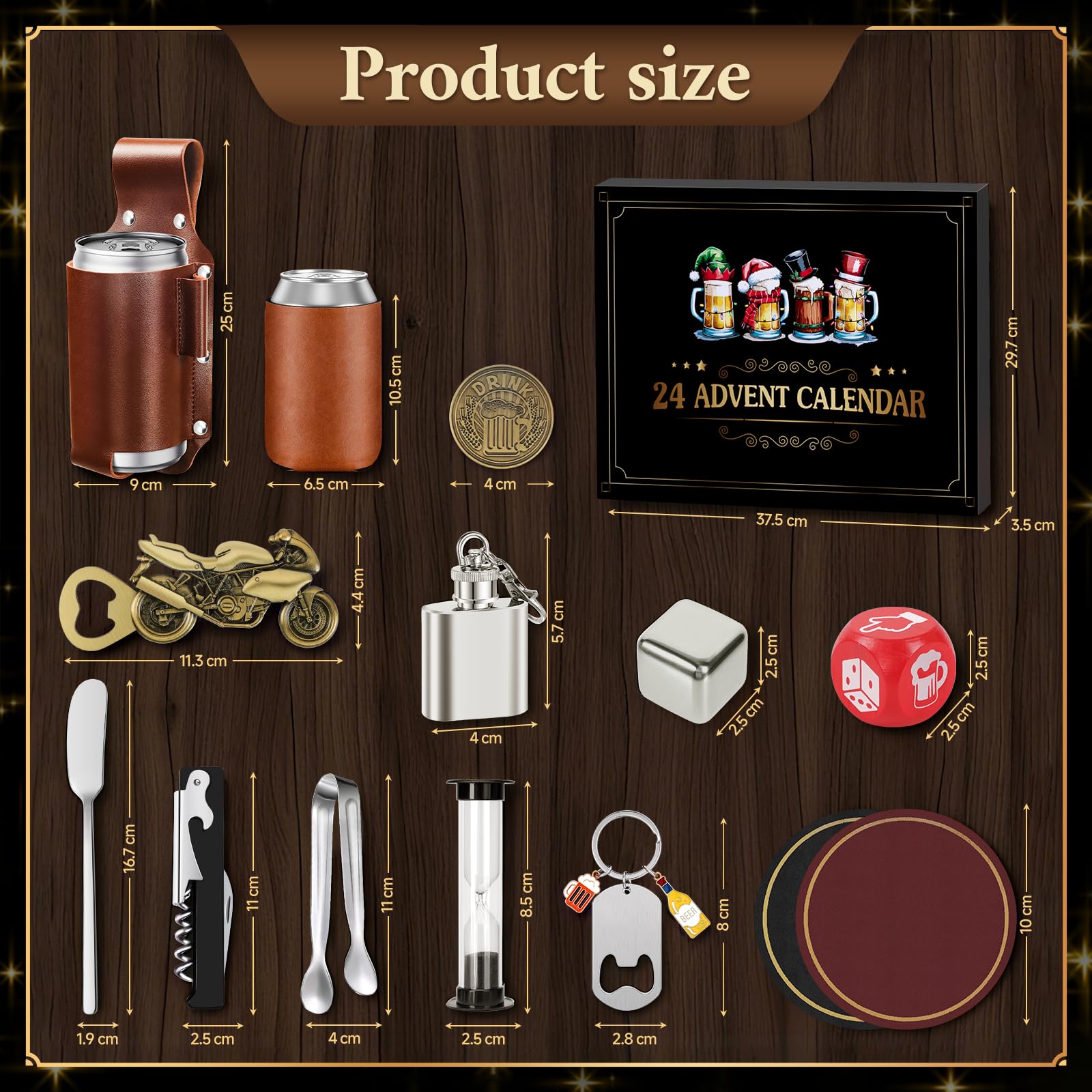 Calendrier De L'Avent Survie Pour Homme 2025 | Kit 24 Outils Pratiques | Cadeau De Noël Original Pour Papa, Mari, Petit Ami