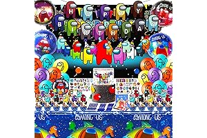 110pcs Among Us Decorations: Festive Birthday Party Supplies for Enthusiastic Video Gamers