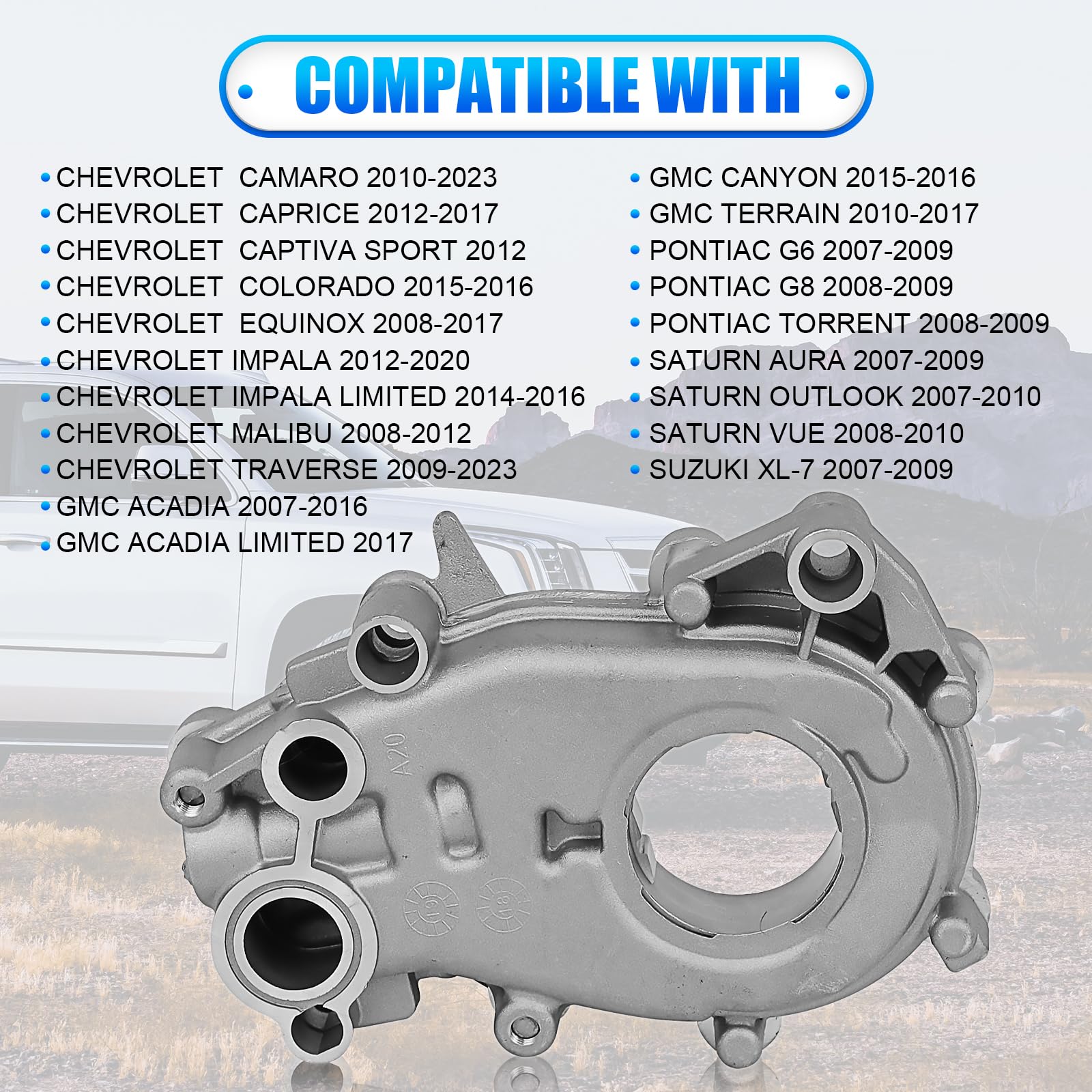 Performance Oil Pump For Enclave Traverse Oil Pump M353 - Compatible ...