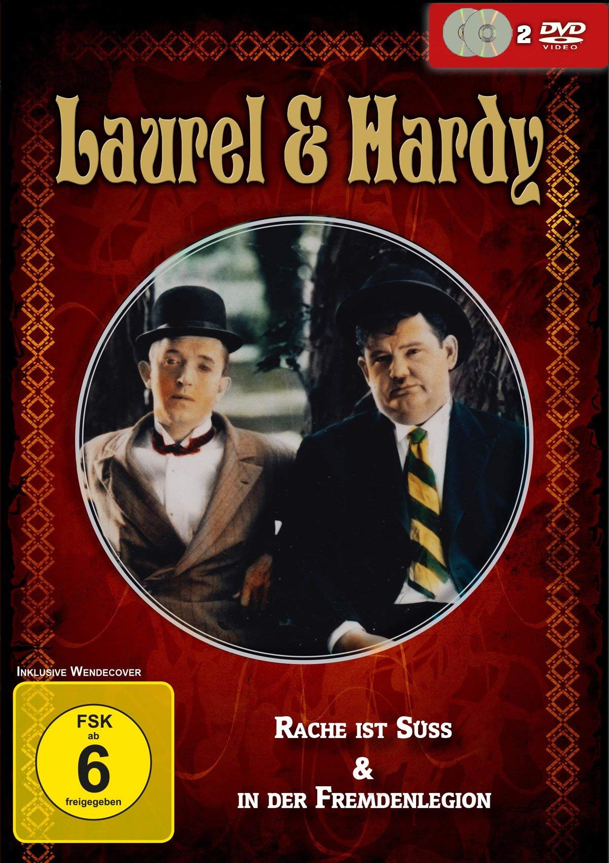 Laurel y Hardy en DVD con Rache ist süß y la película In Der Fremdenlegion