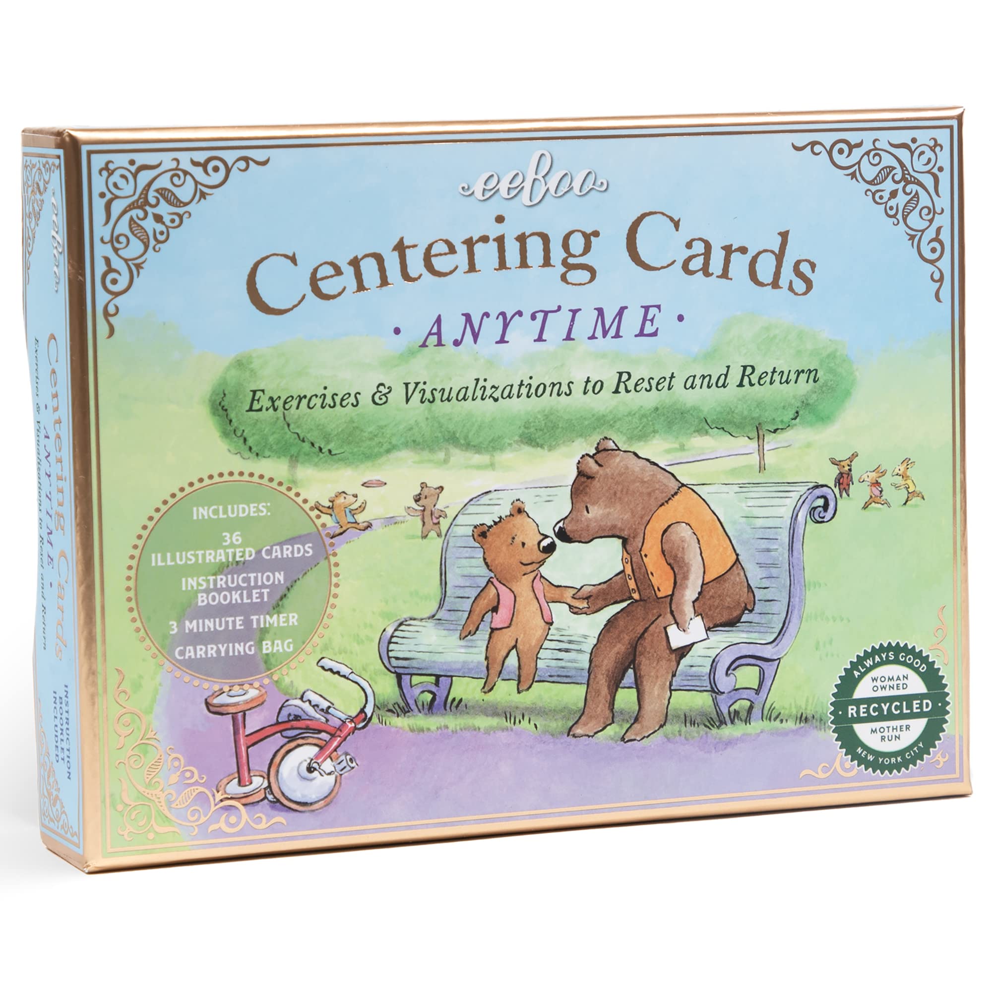 eeBoo Anytime Centering Cards, Exercises to Calm, redirect and Focus Your Child, 3 Years and Up.