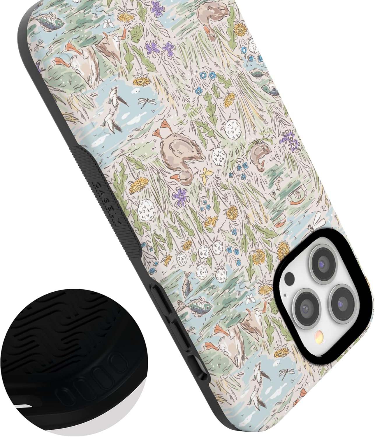 Casely iPhone 13 Pro Case | The Waddle Path | Duck Pond | Bold Protective Design | Compatible with MagSafe