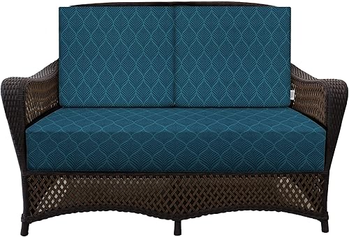 Miniatura 3 de RSH Décor - Juego de cojines de sofá biplaza con respaldo de espuma para interiores y exteriores, asiento de 46 x 26 x 5 pulgadas y respaldo de 23 x