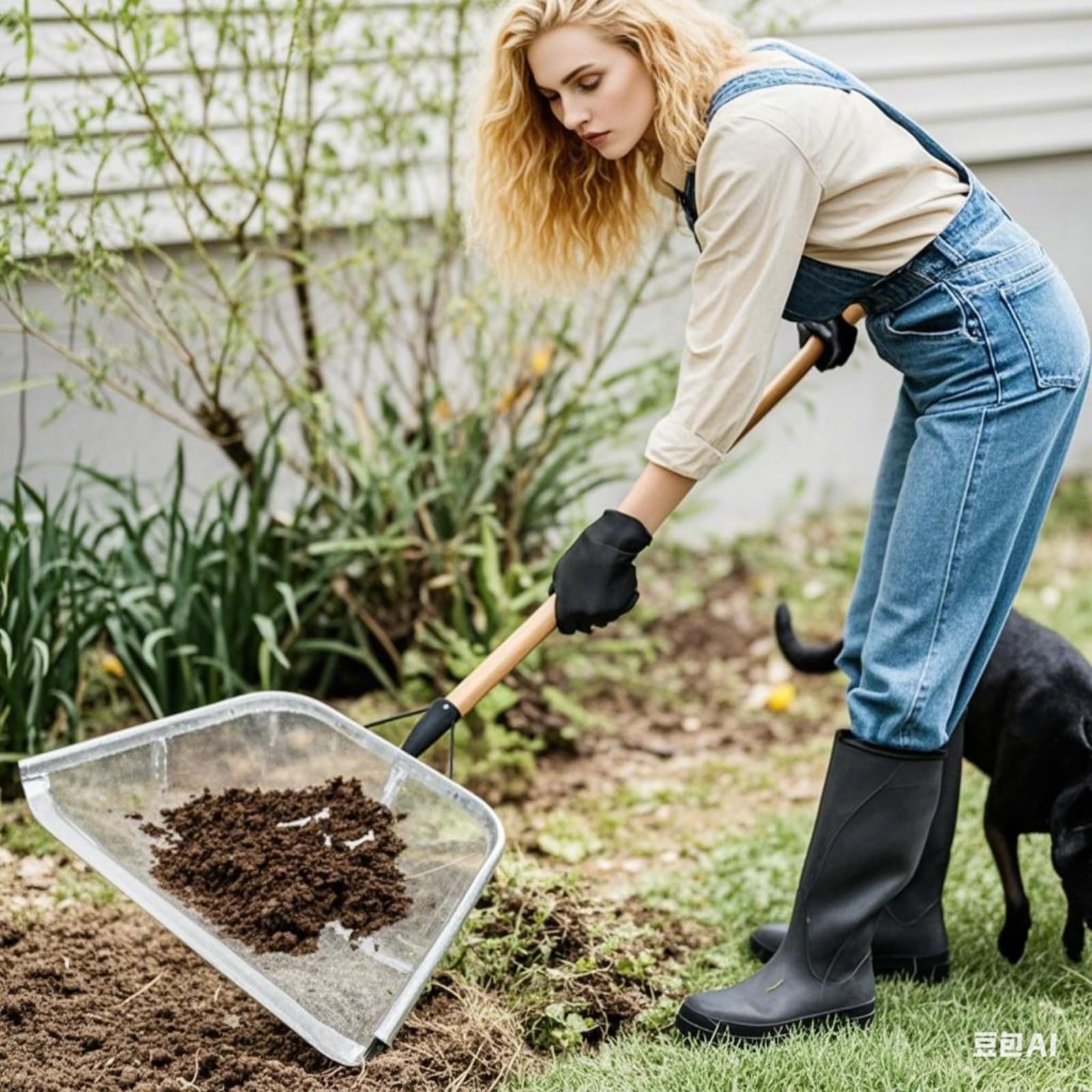 Generisch Siebschaufel, sieb Schaufel Sandsieb Groß Garten Metallschaufel Für Reptilienkot 4/12 Mm Maschenweite, Garten Bodensieb Erdsieb Effizientes Sieb Zum Sieben Von Boden (Mesh 0.4x0.4cm)