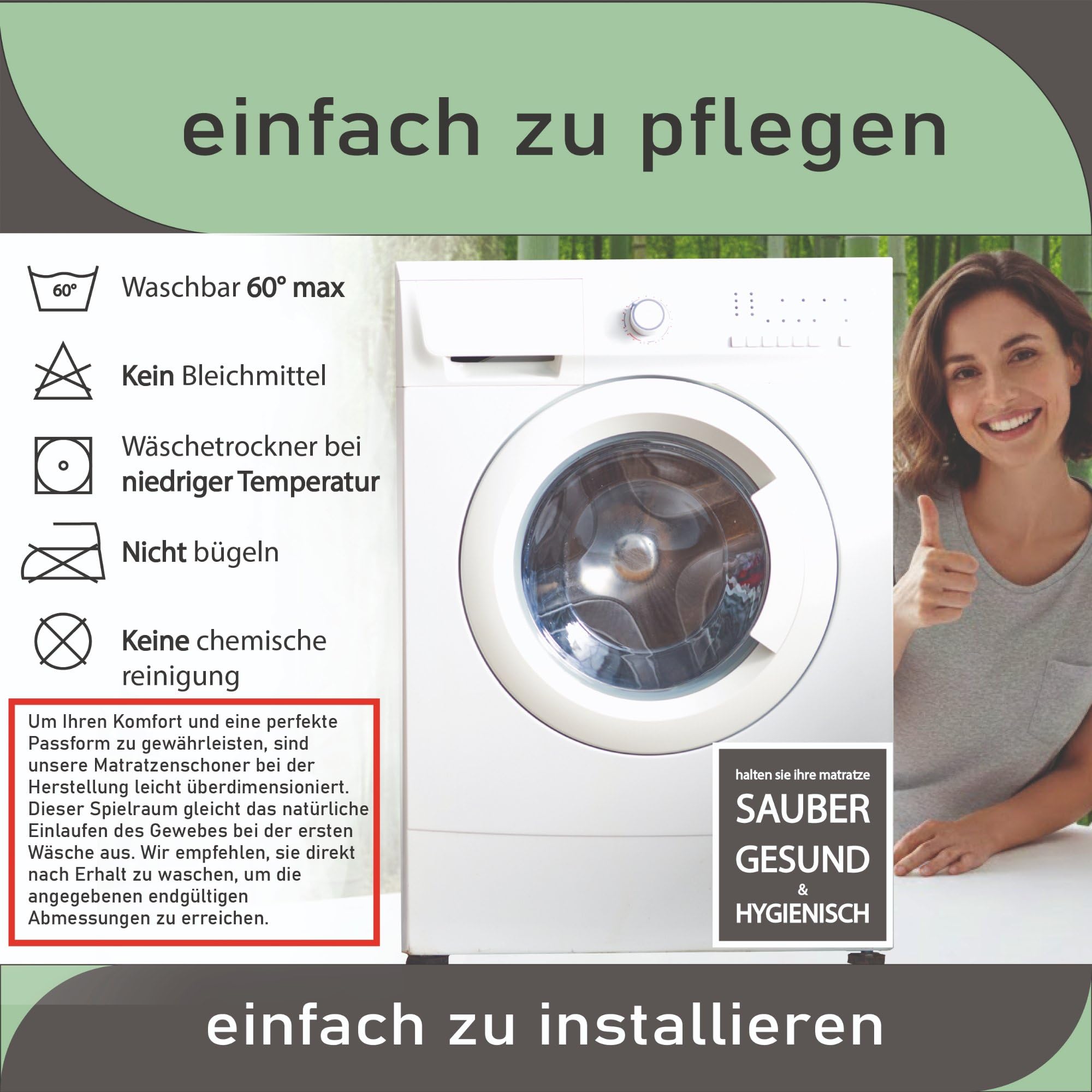 Twillie Matratzenschoner 160 x 200 Bambus – Premium-Qualität – Wasserdicht & Atmungsaktiv – Mit Naturbaumwolle, Schweizer Sanitized Anti-Milben Antibakteriell Geruchshemmend – Hergestellt in EU