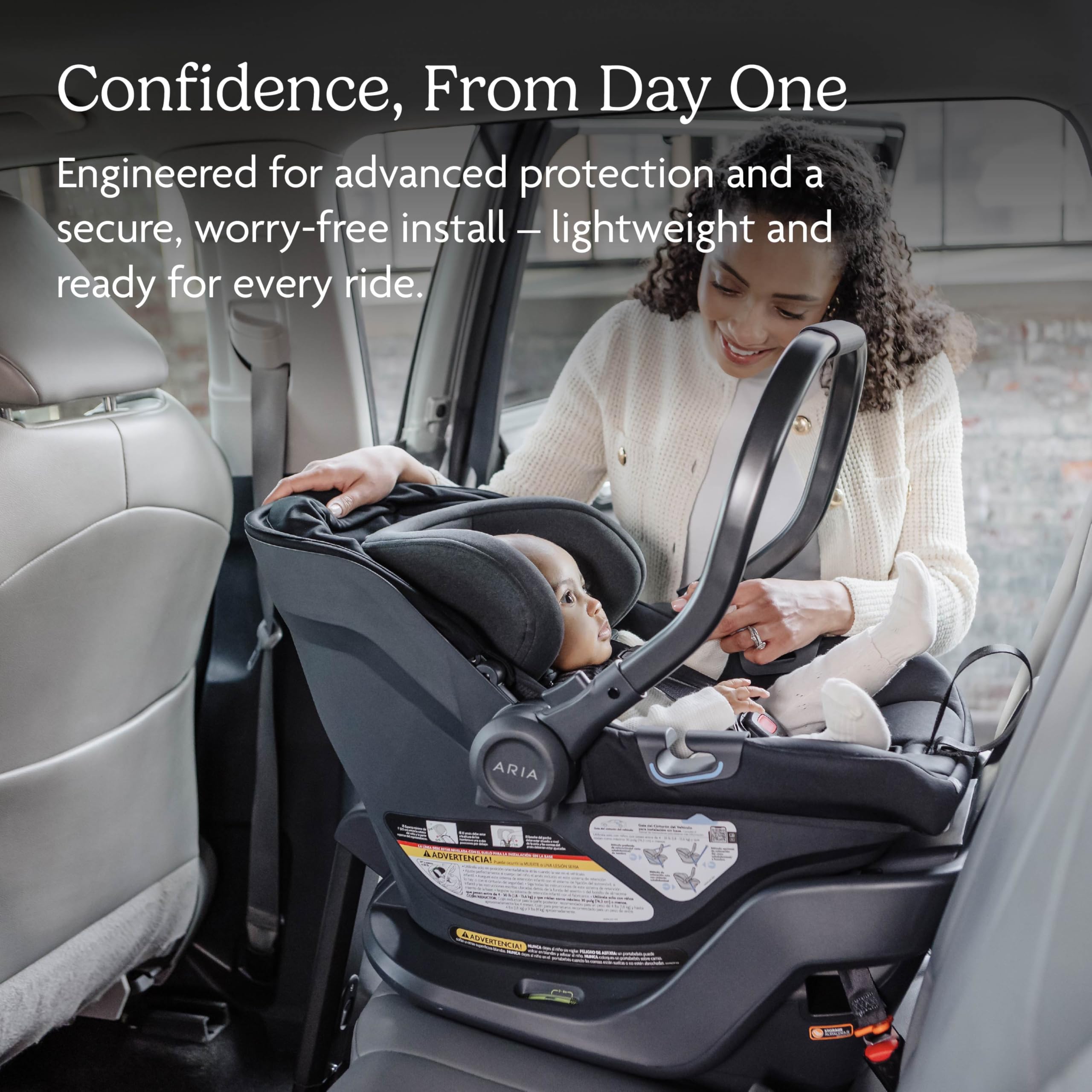 UPPAbaby Aria V2 Lightweight Infant Car Seat - Load Leg & Cover - Evelyn