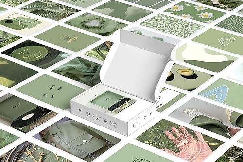 Miniatura 6 de Y2K BOO Kit de collage estético de pared verde salvia, 100 fotos suaves y serenas, impresiones semibrillantes de 4 x 6 pulgadas para decoración de