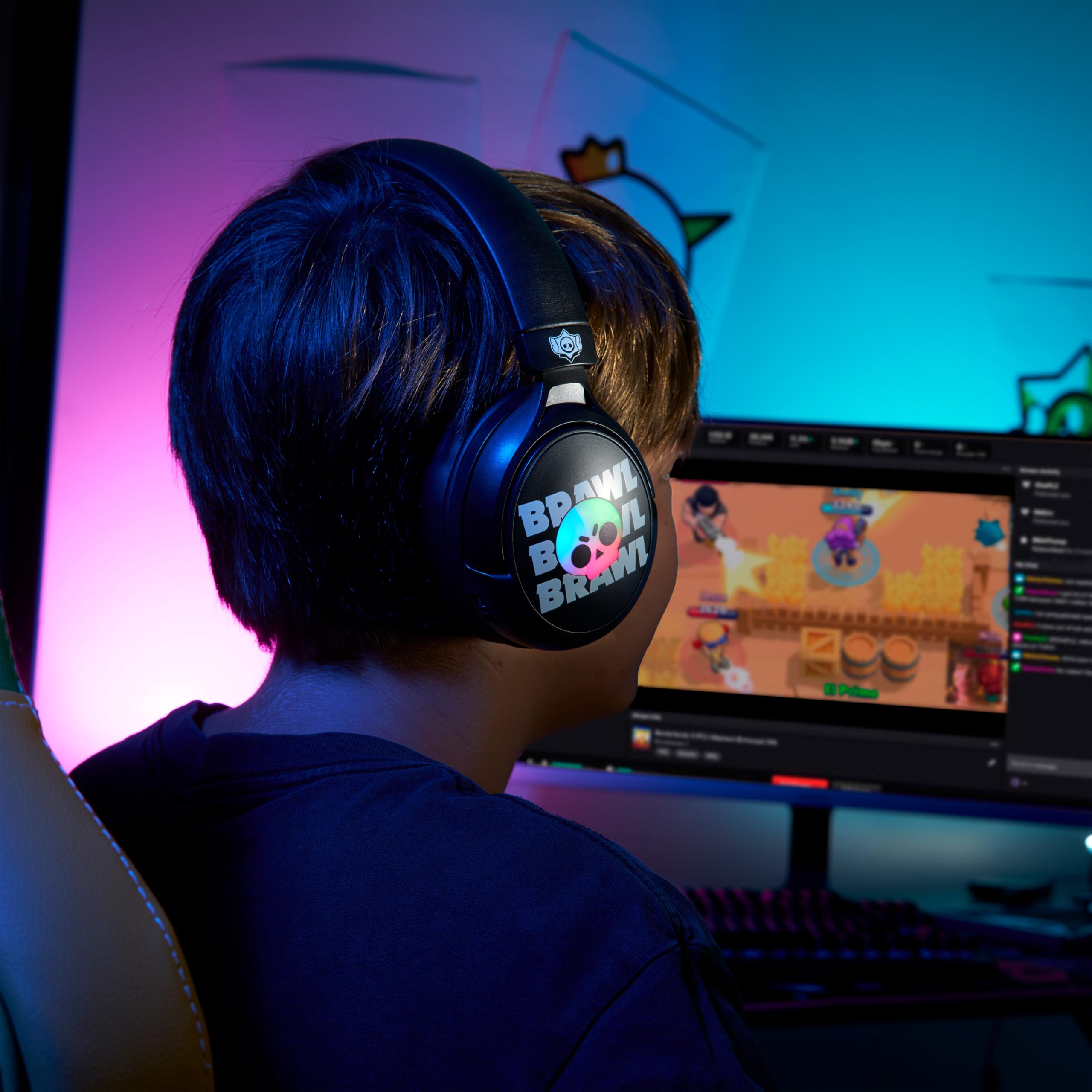 Subsonic - Casque Audio Gaming LED sans Fil Brawl Stars avec Micro