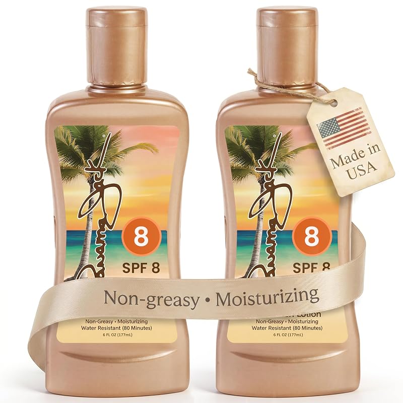 Loção bronzeadora Panama Jack SPF 8, 177 mL, pacote com 2