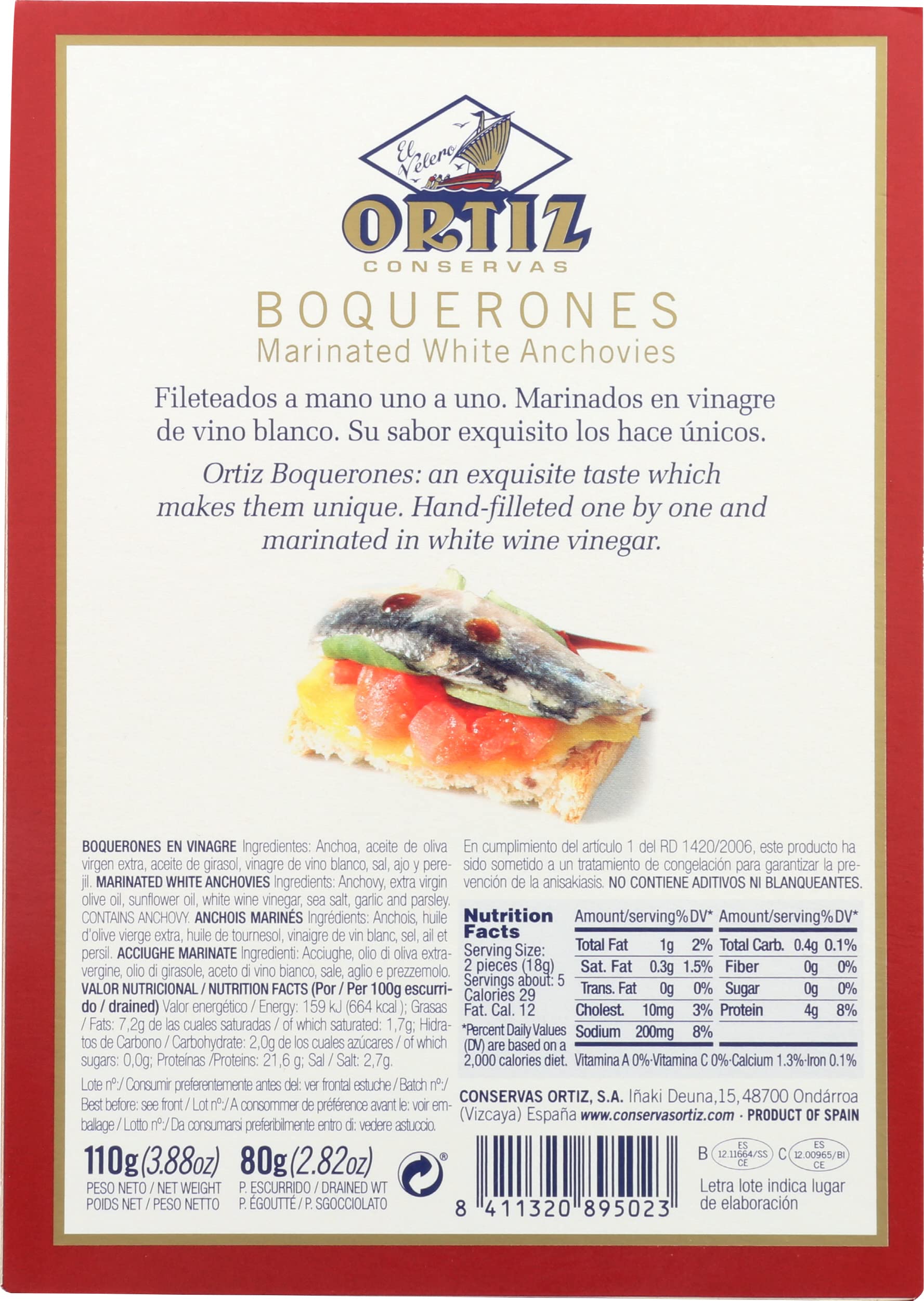 Boquerón en Vinagre con Aceite de Oliva